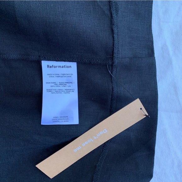 NWT Reformation Malibu Linen Bustier Open Tie Back Slit Maxi Dress - Picture 15 of 15